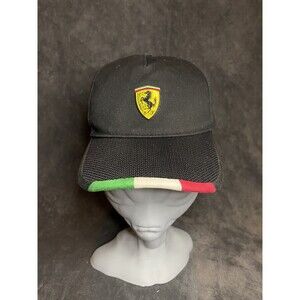 Vintage Y2k Scuderia Ferrari Hat Official Ferrari Product Black Adjustable Size